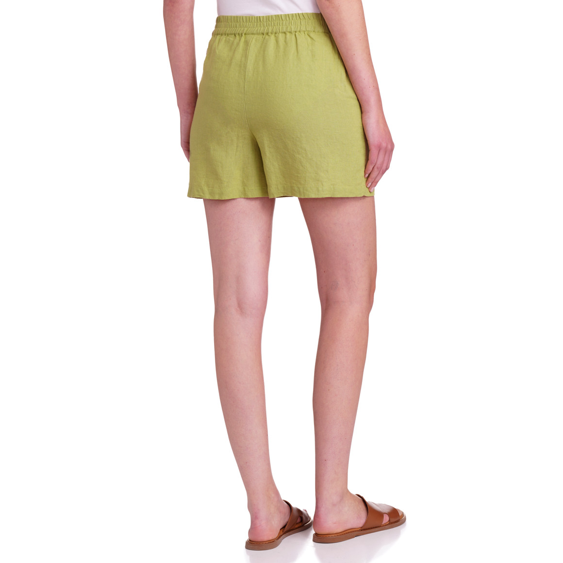 Damen Leinen-Shorts mit Elastikbund