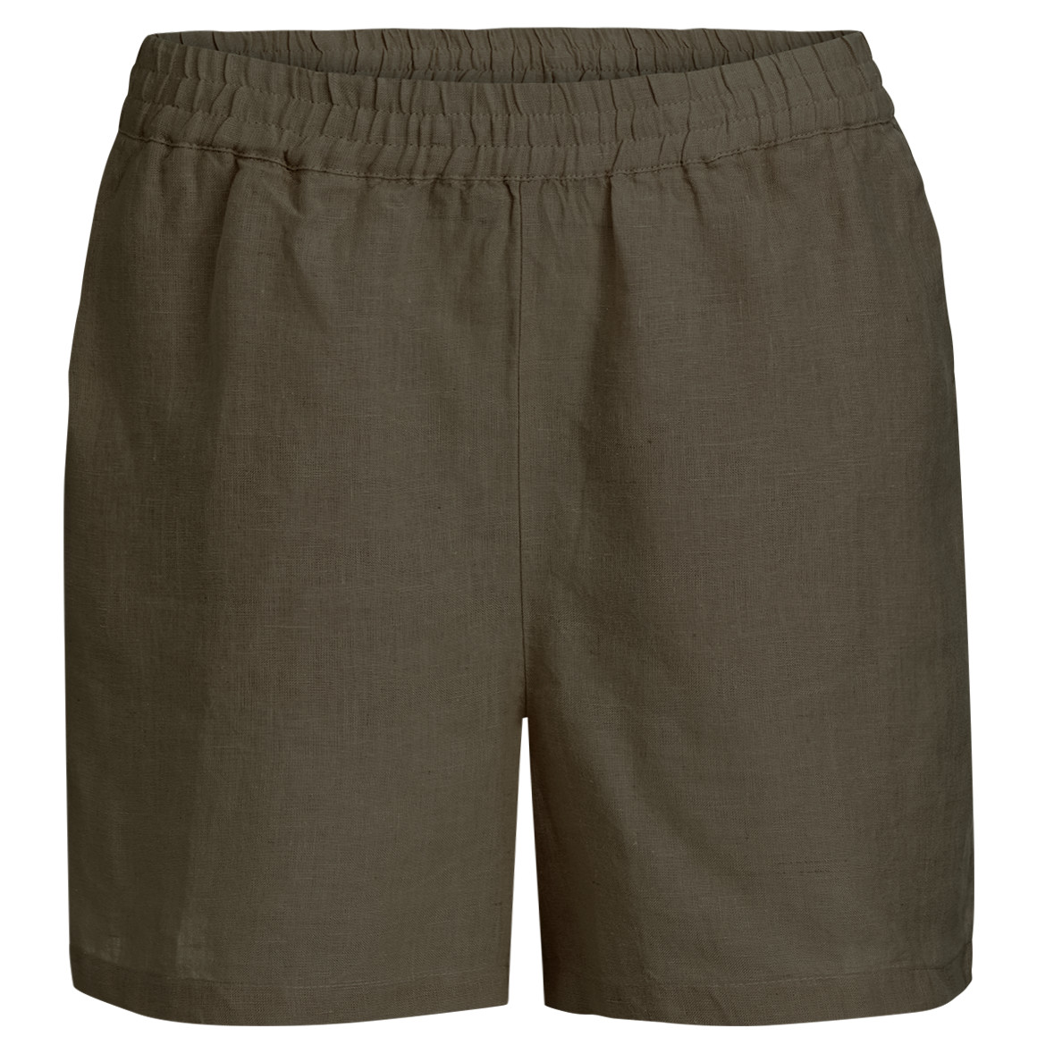 Damen Leinen-Shorts mit Elastikbund