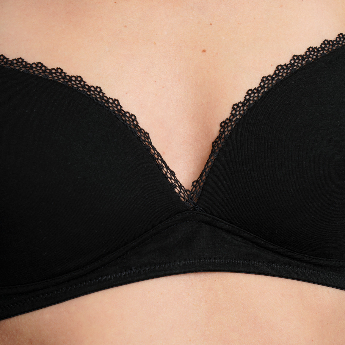2 Damen Soft-BHs mit Spitze