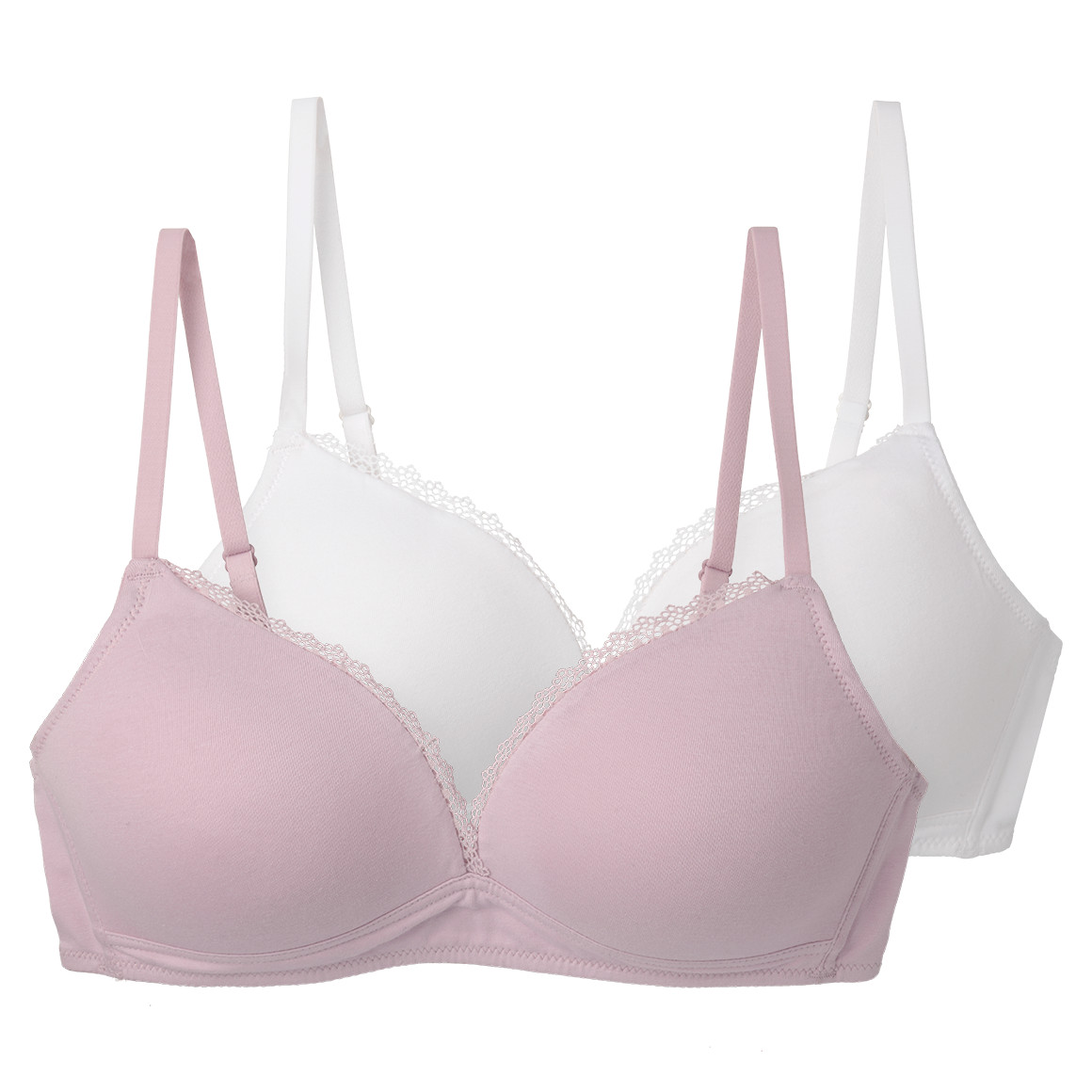  2 Damen Soft-BHs mit Spitze