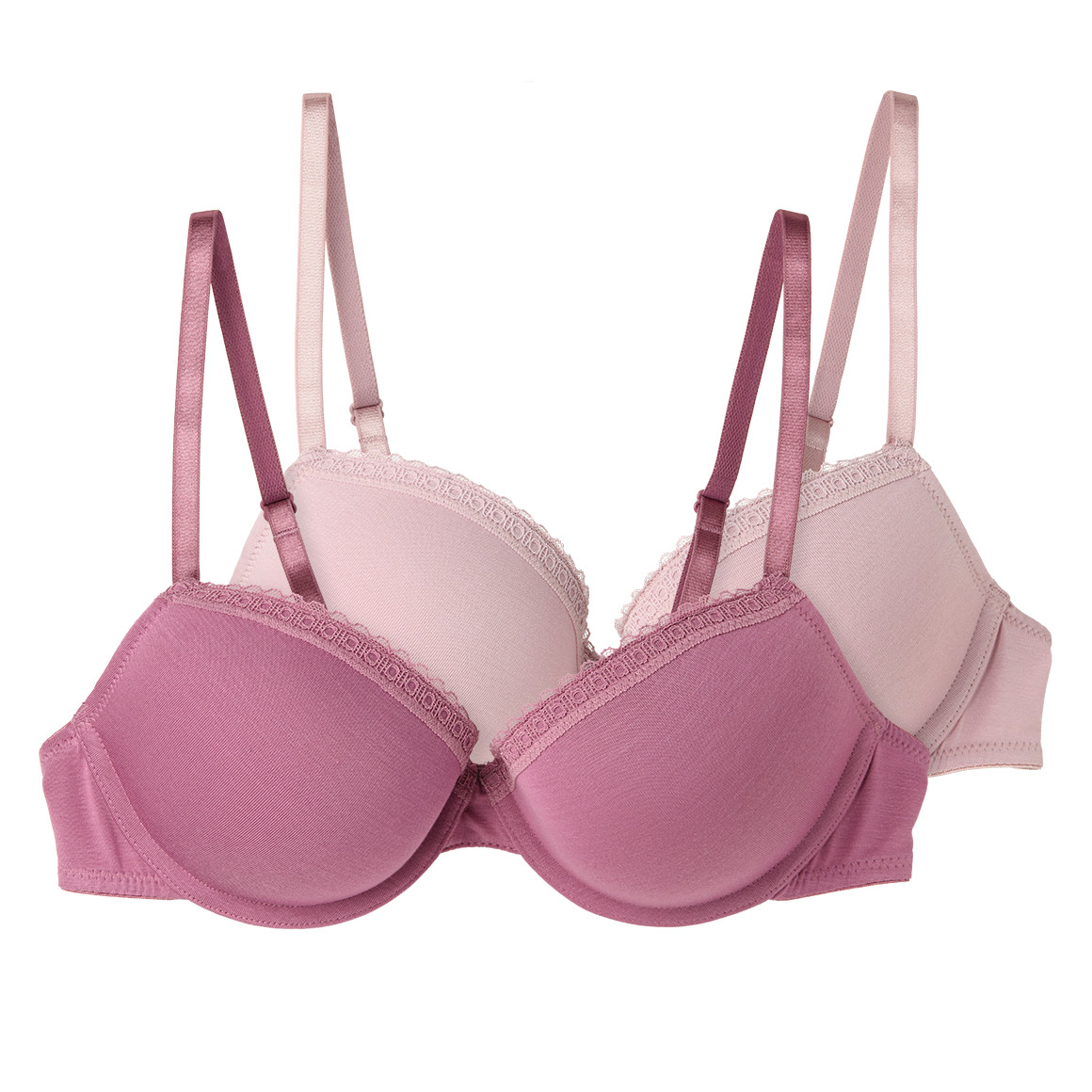 2 Damen Bügel-BHs mit Spitze