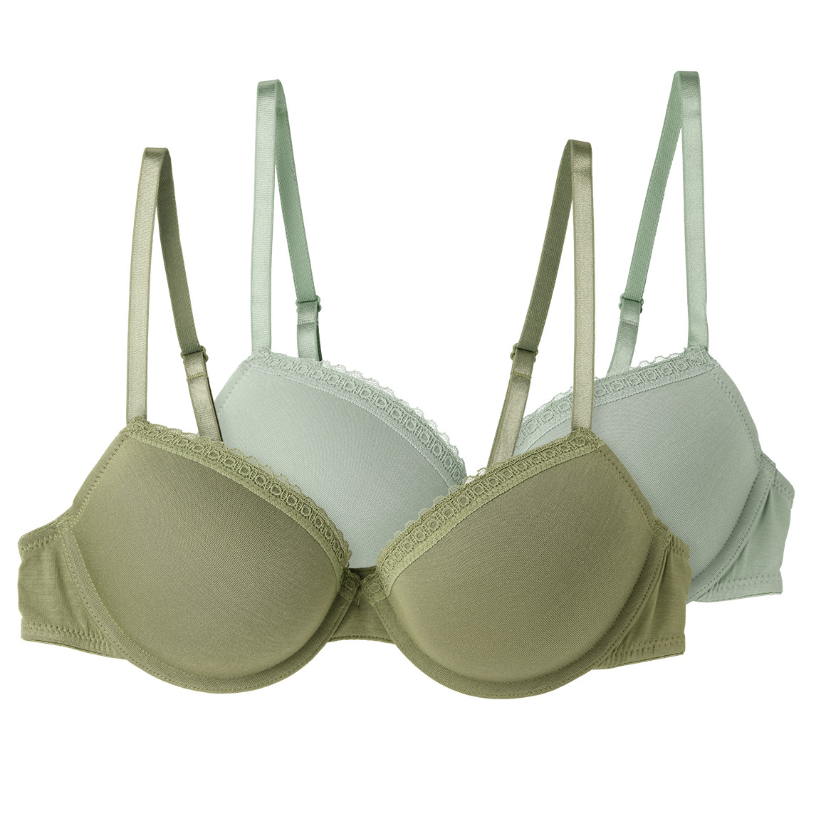 2 Damen Bügel-BHs mit Spitze