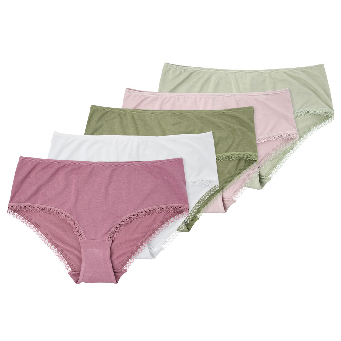 5 Damen Pantys mit Spitze