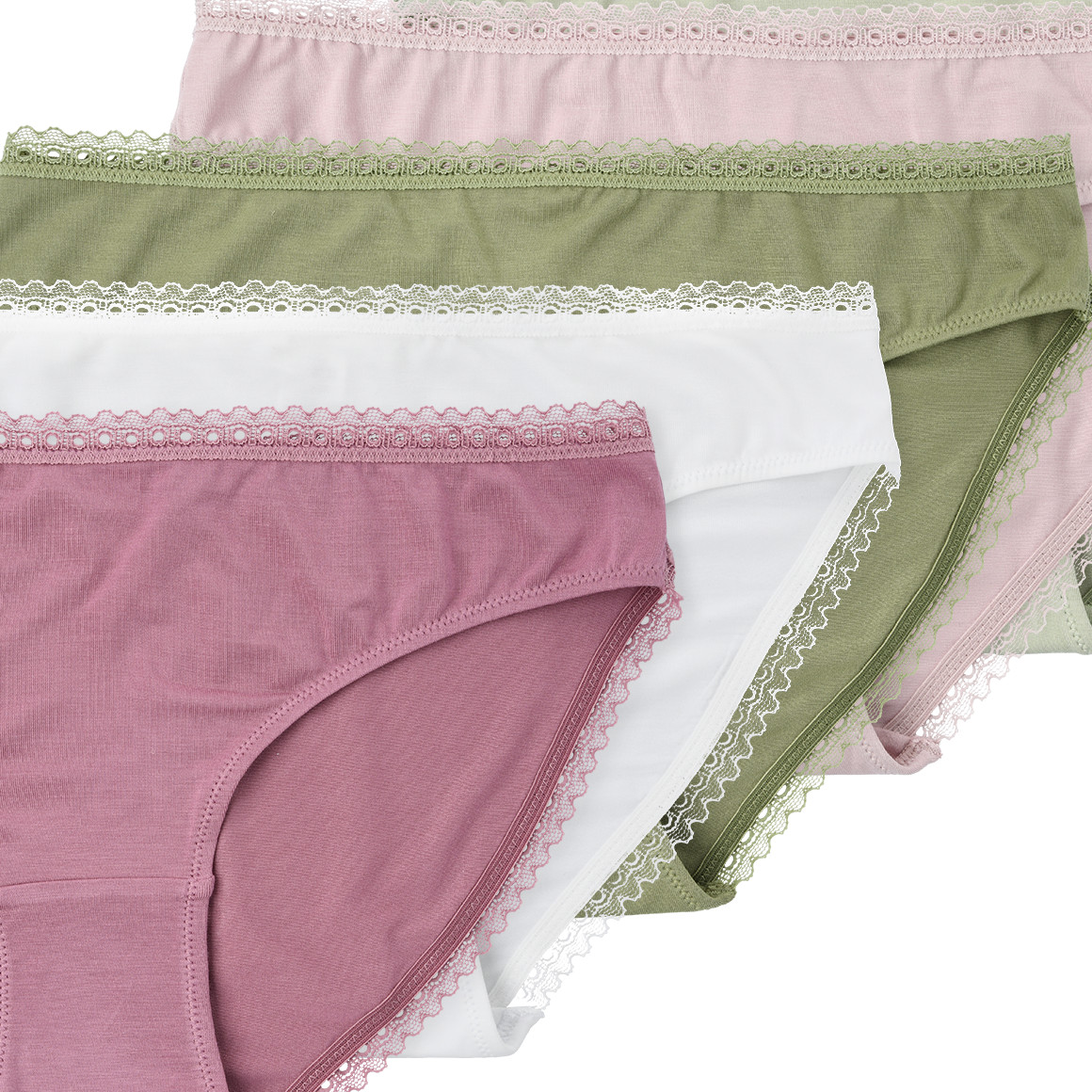 5 Damen Slips mit Spitze