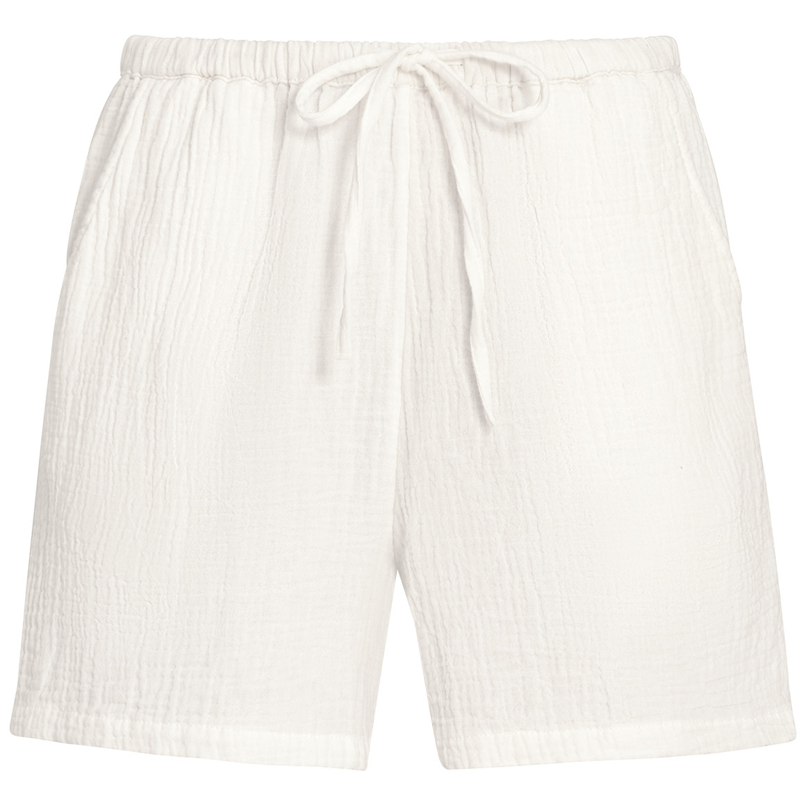 Mousseline damesshort in effen kleur