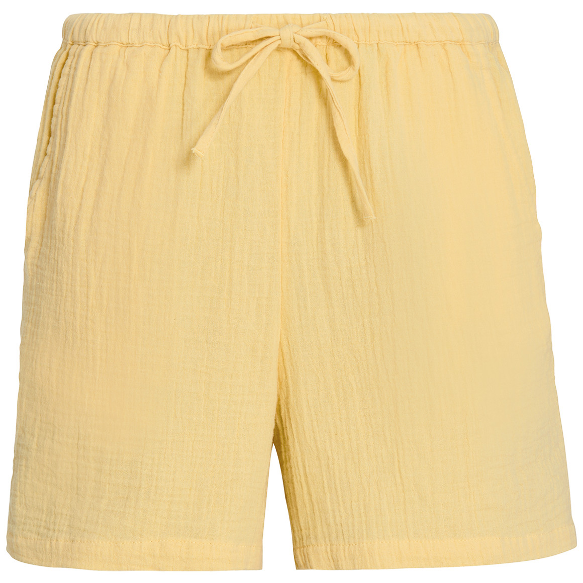 Mousseline damesshort in effen kleur