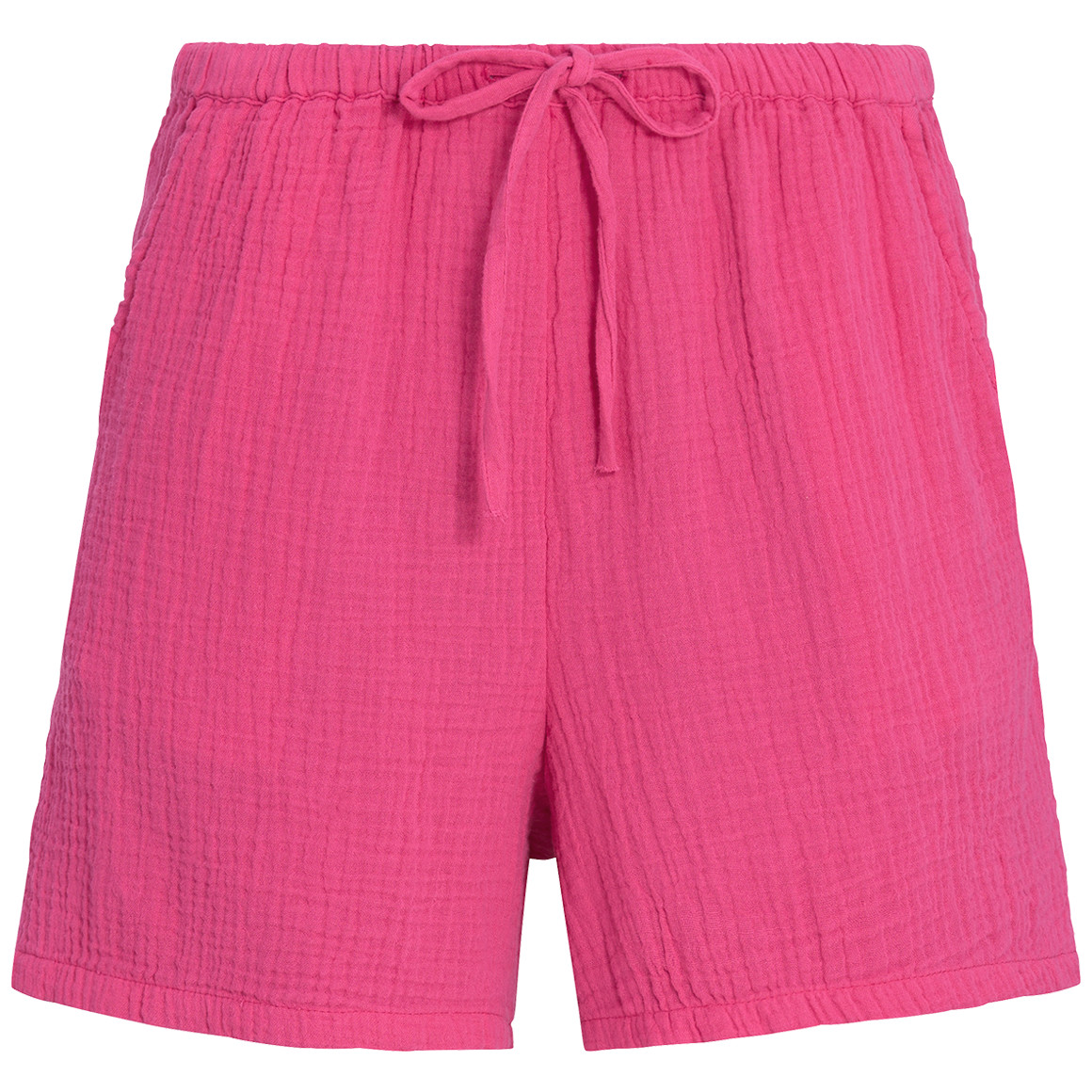 Mousseline damesshort in effen kleur