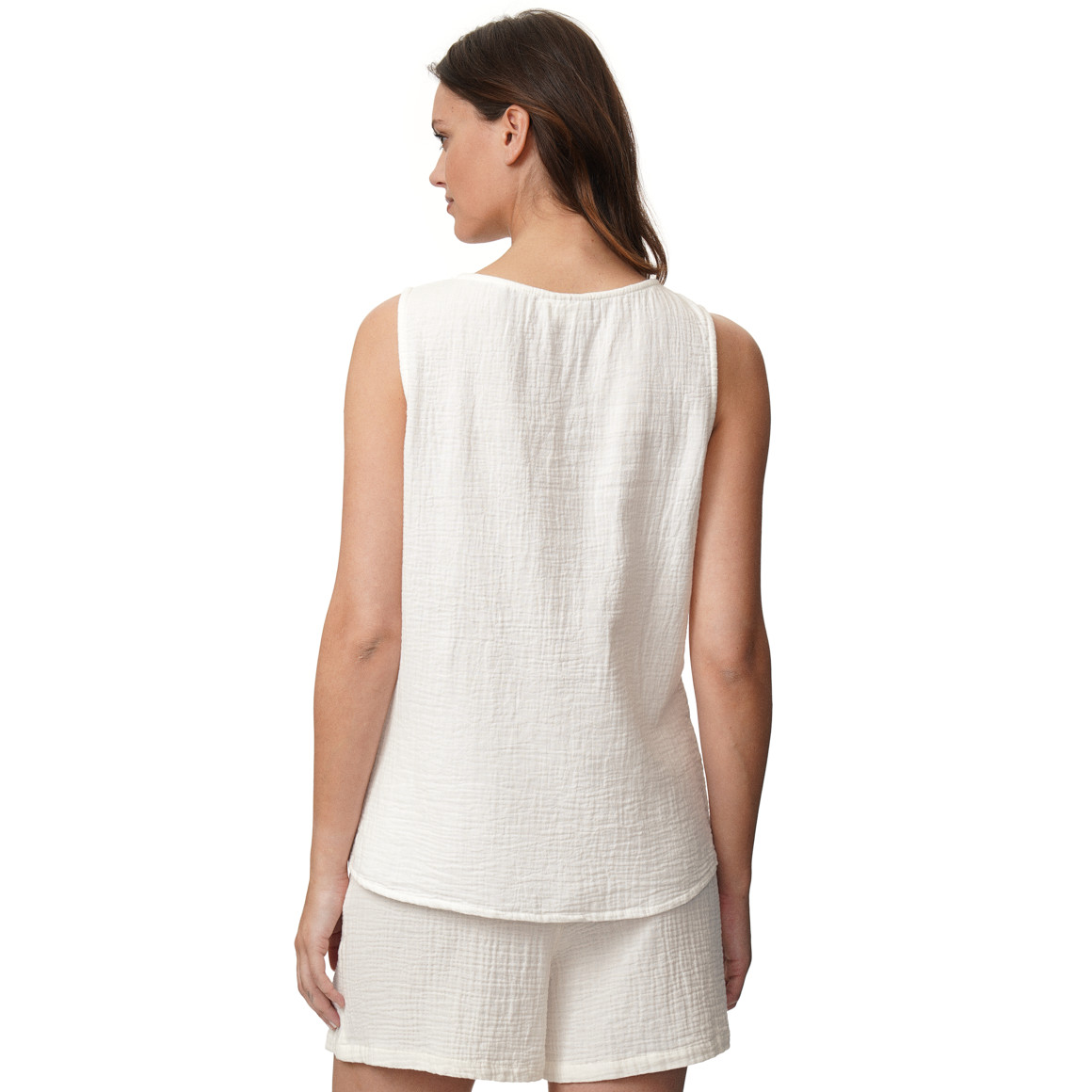 Damen Musselin-Top in Unifarben