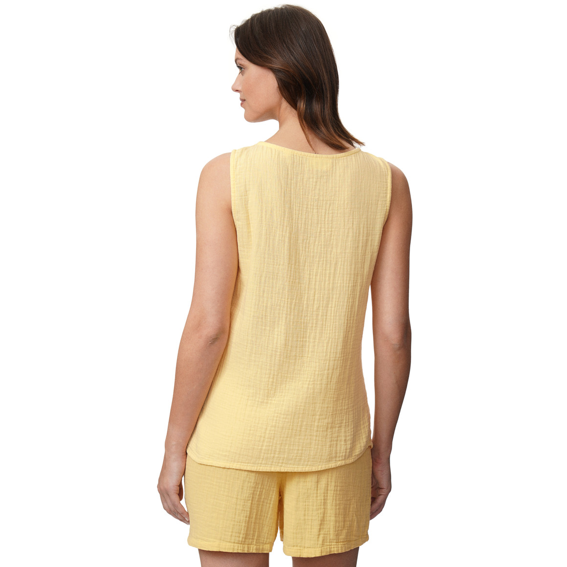 Damen Musselin-Top in Unifarben