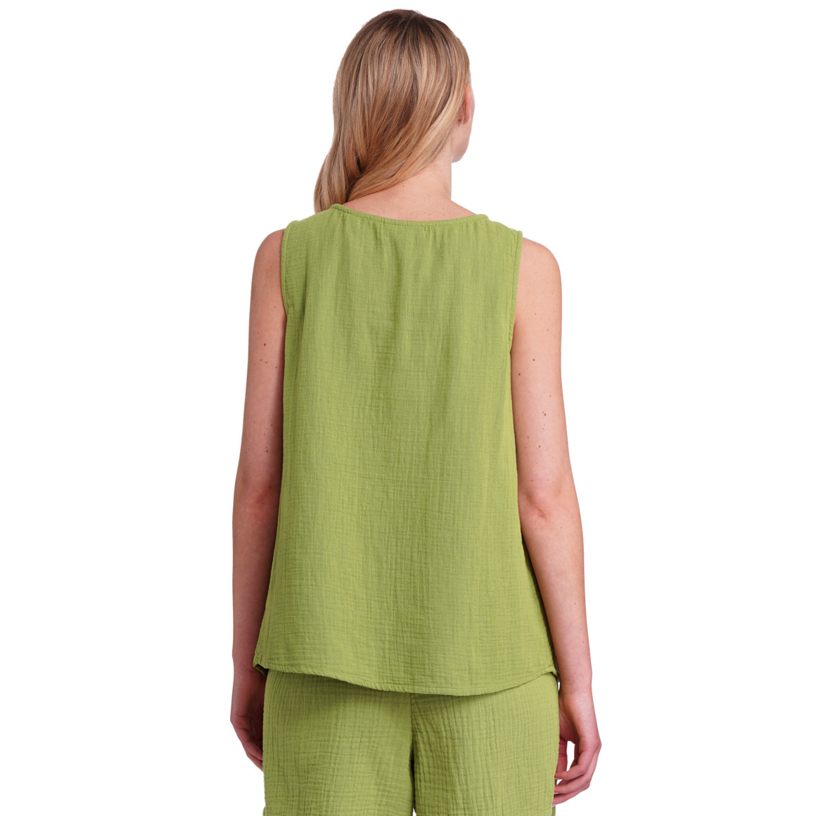Damen Musselin-Top in Unifarben
