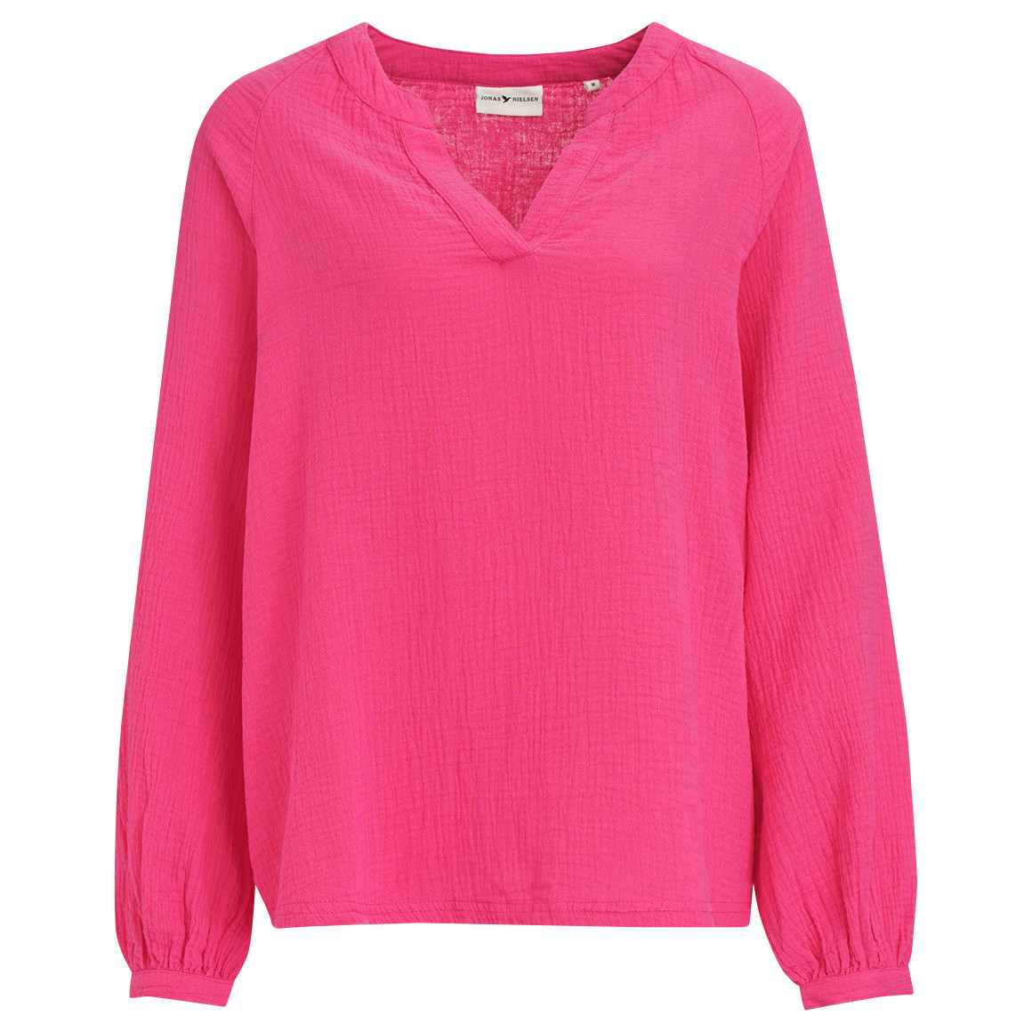 Damen Musselin-Bluse in Unifarben