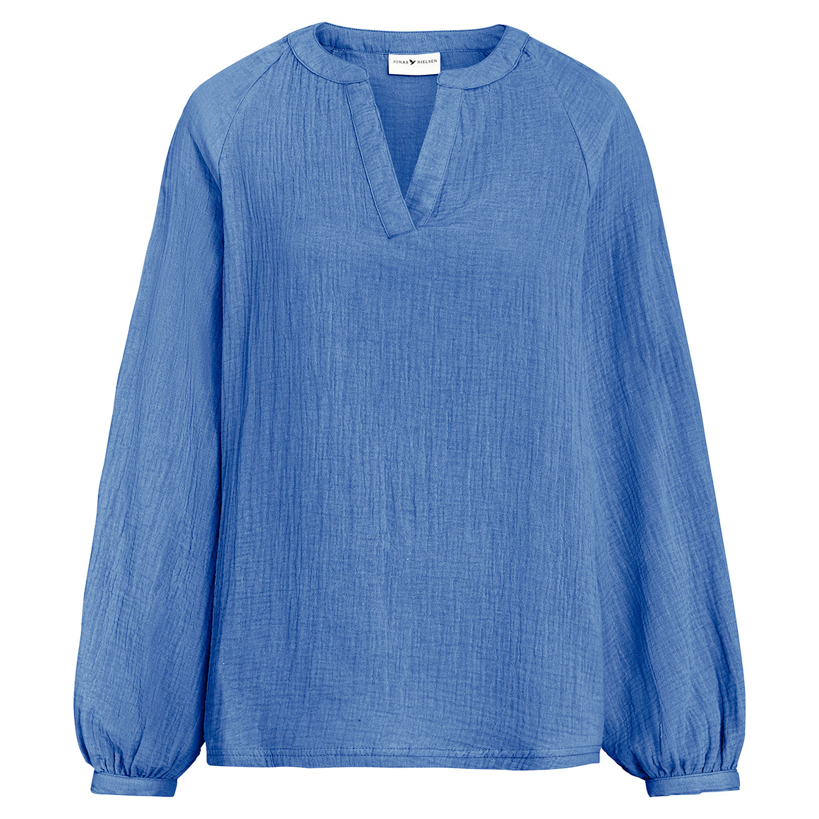 Damen Musselin-Bluse in Unifarben