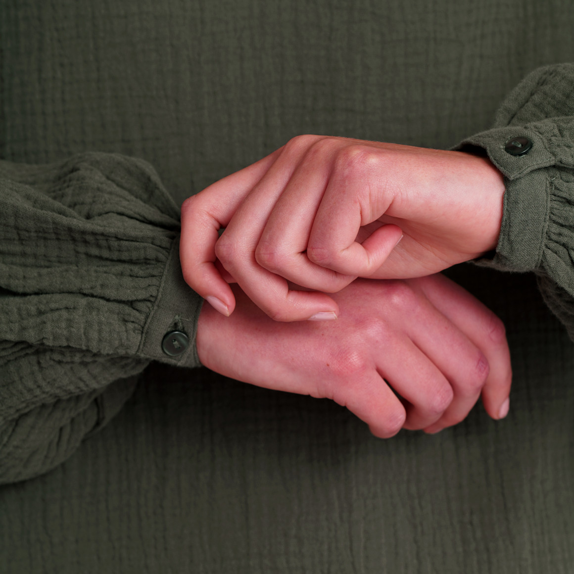 Damen Musselin-Bluse in Unifarben