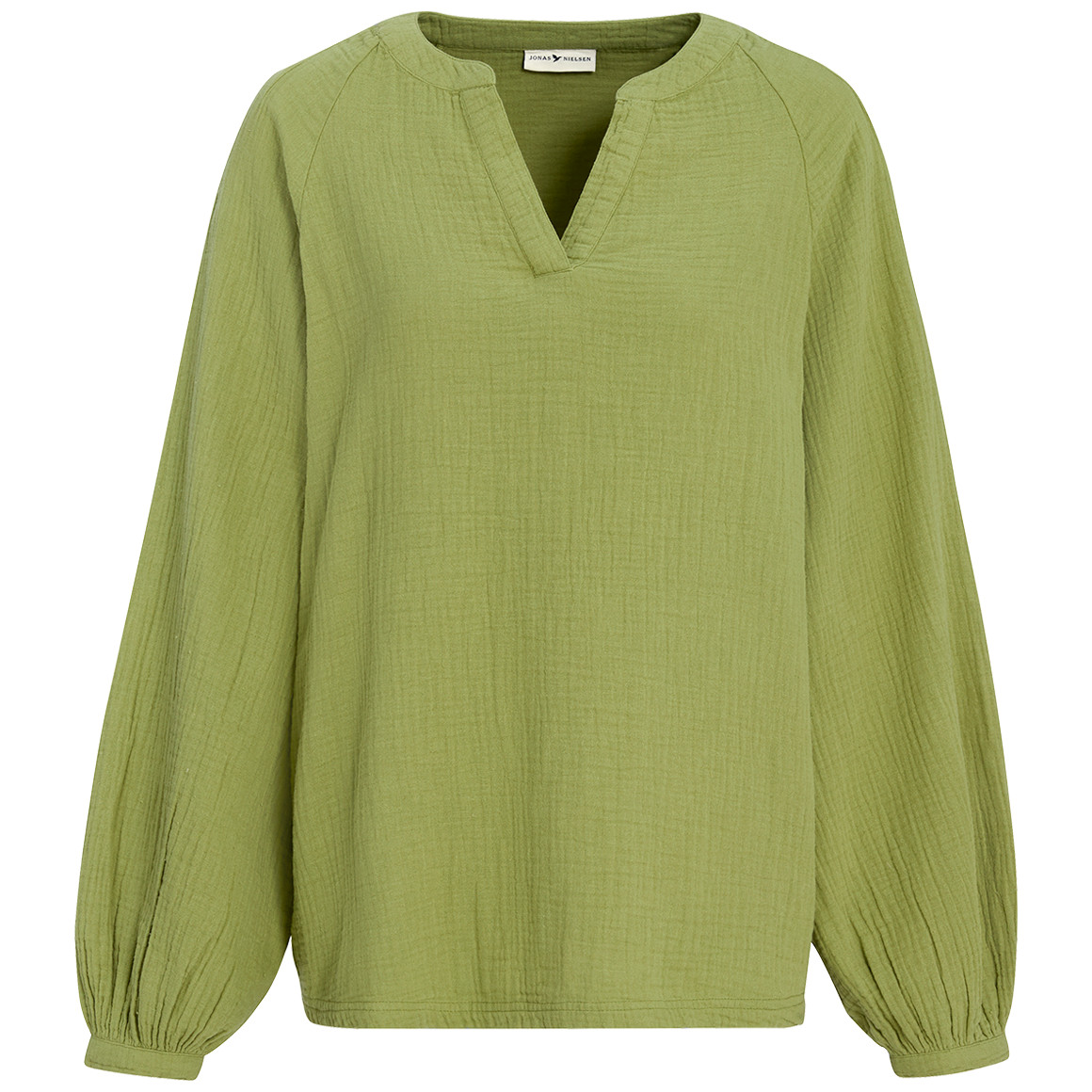 Damen Musselin-Bluse in Unifarben