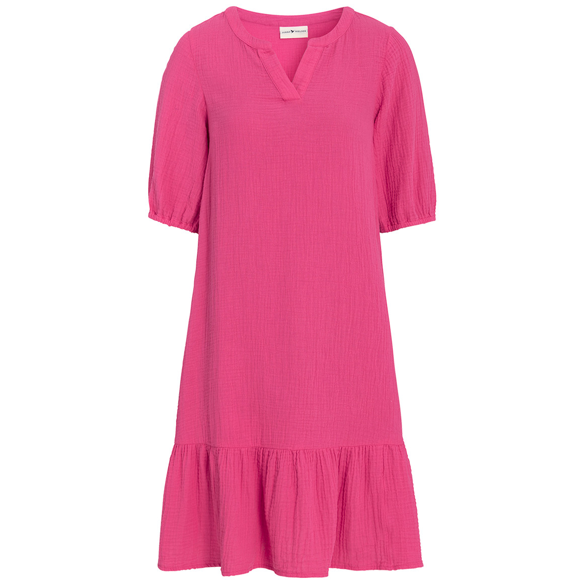 Damen Musselin-Kleid in Unifarben