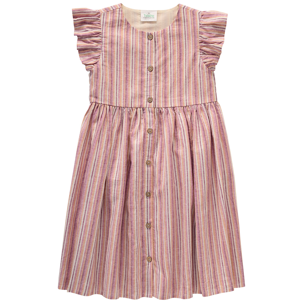 Mädchen Kleid aus Leinen-Mix