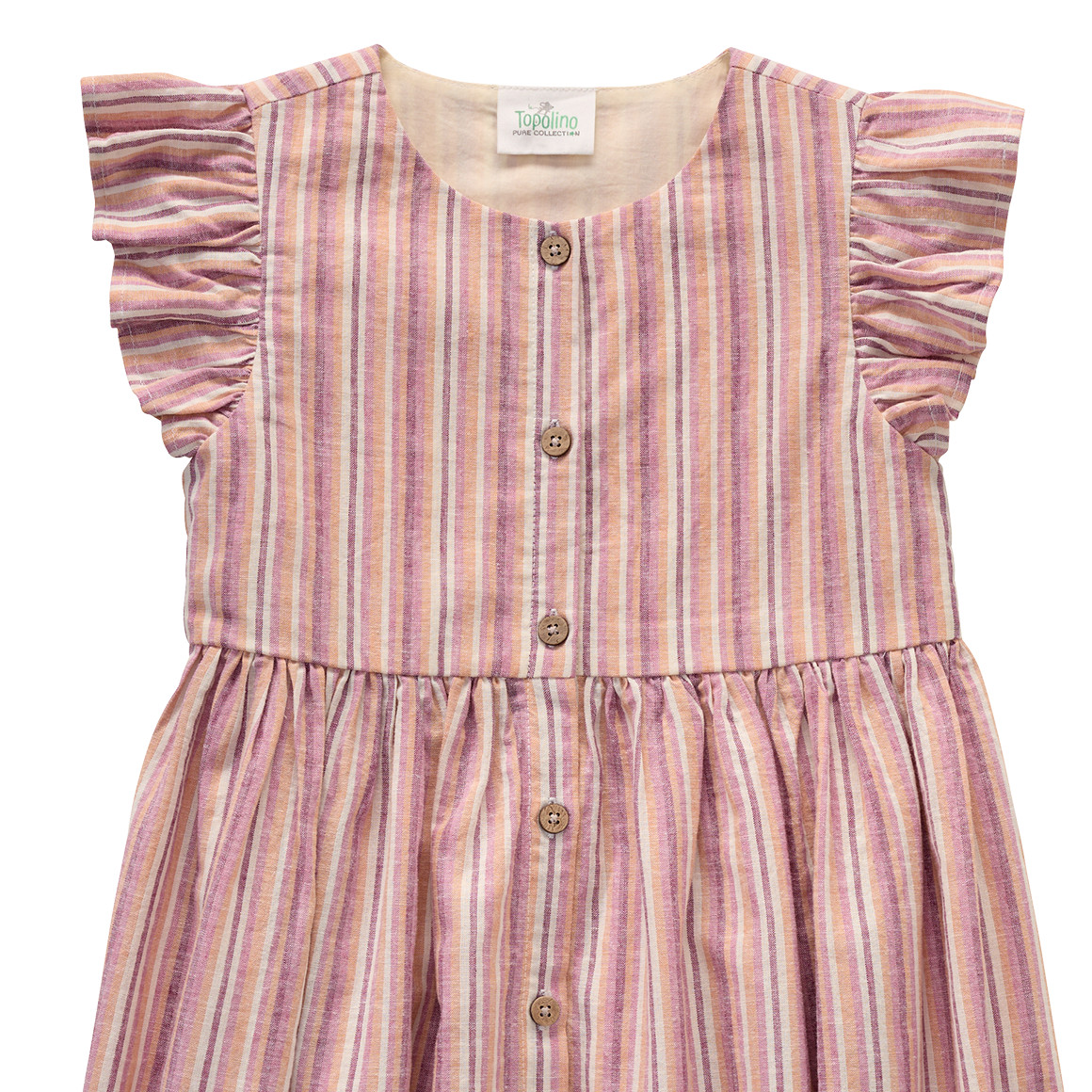 Mädchen Kleid aus Leinen-Mix
