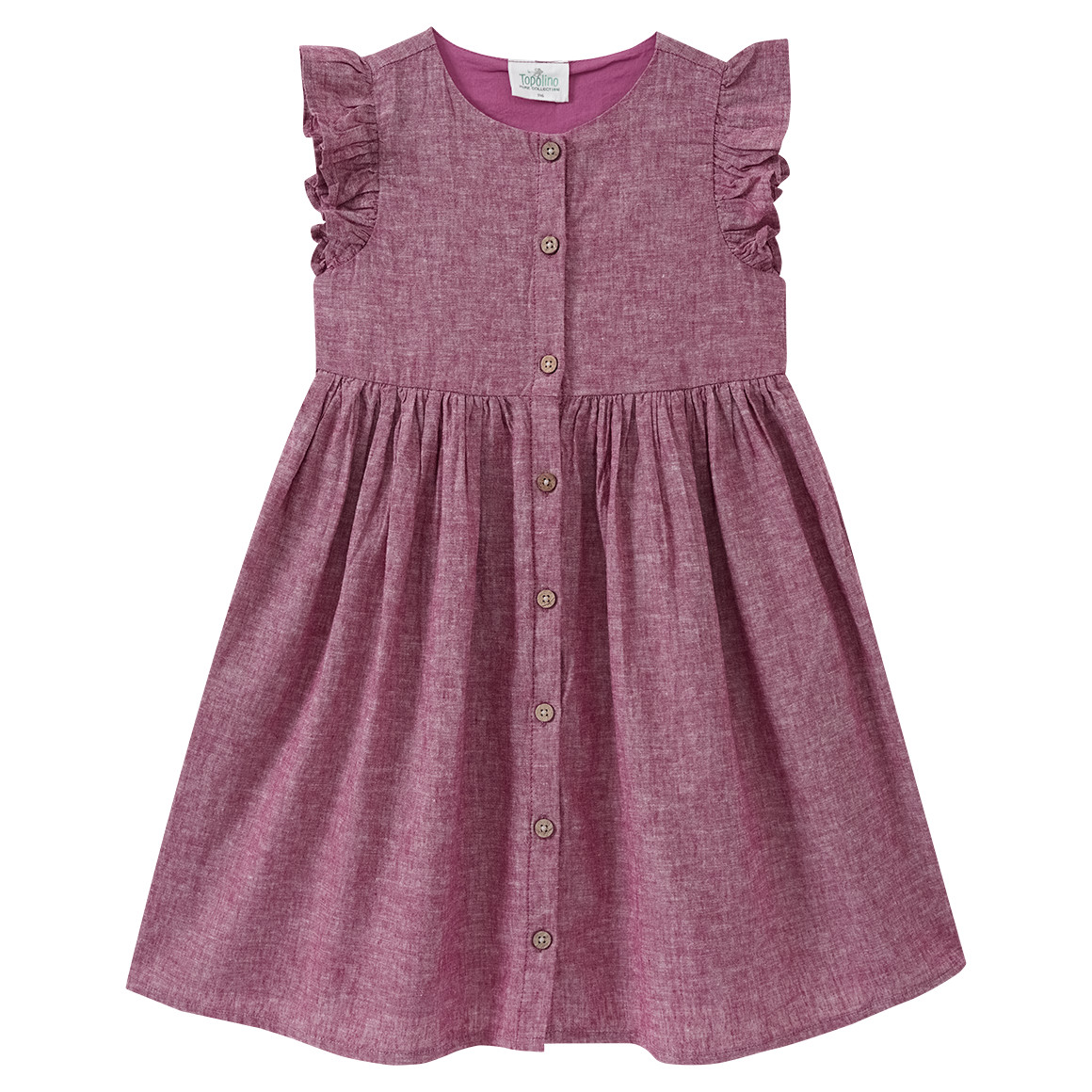 Mädchen Kleid aus Leinen-Mix