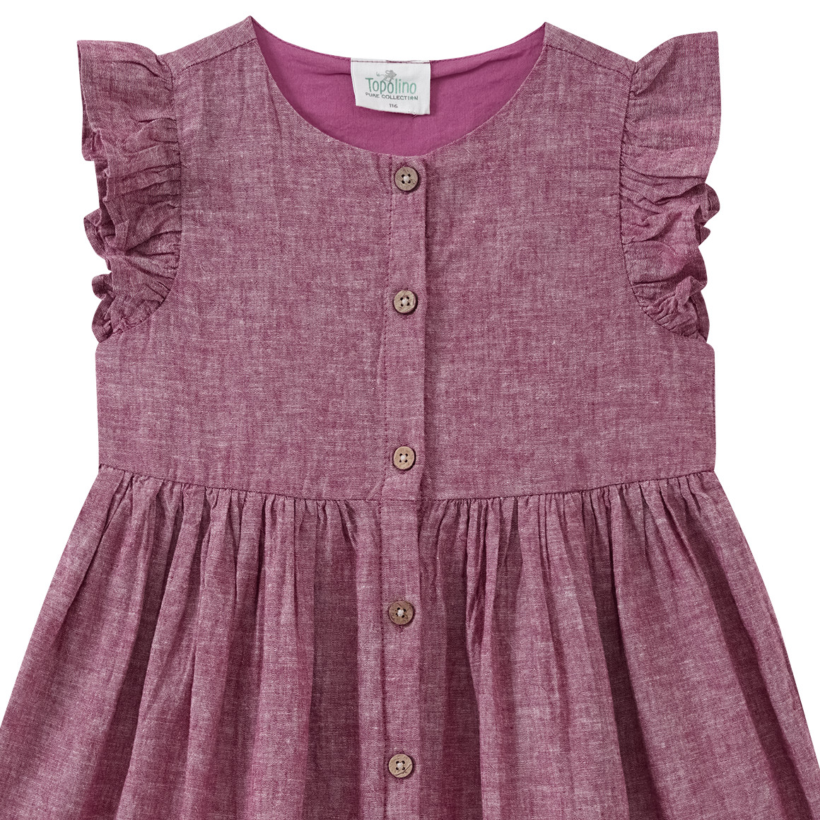 Mädchen Kleid aus Leinen-Mix