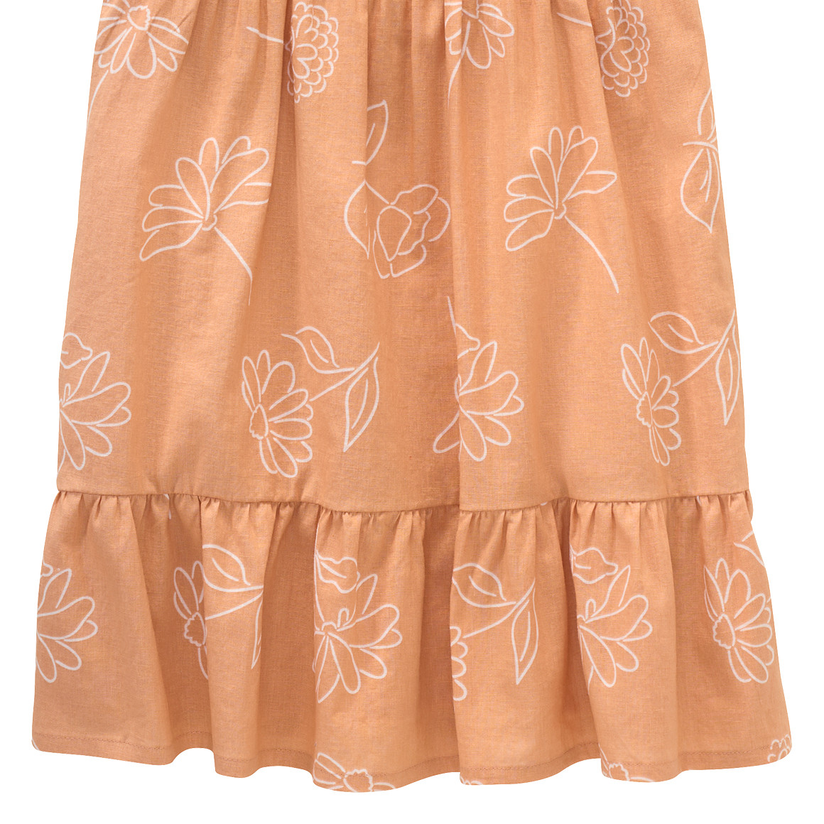 Mädchen Kleid aus Leinen-Mix
