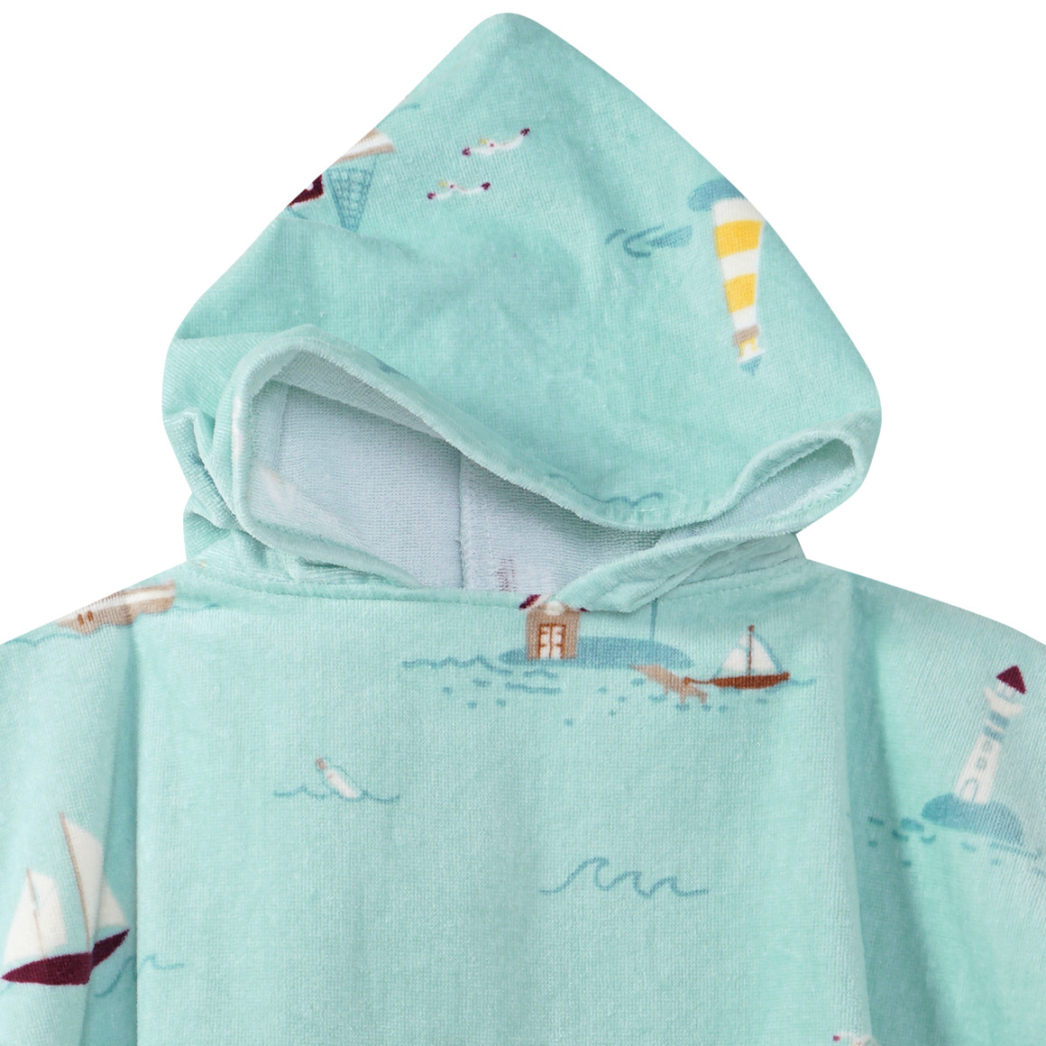 Kinder Badeponcho mit Segelschiffen