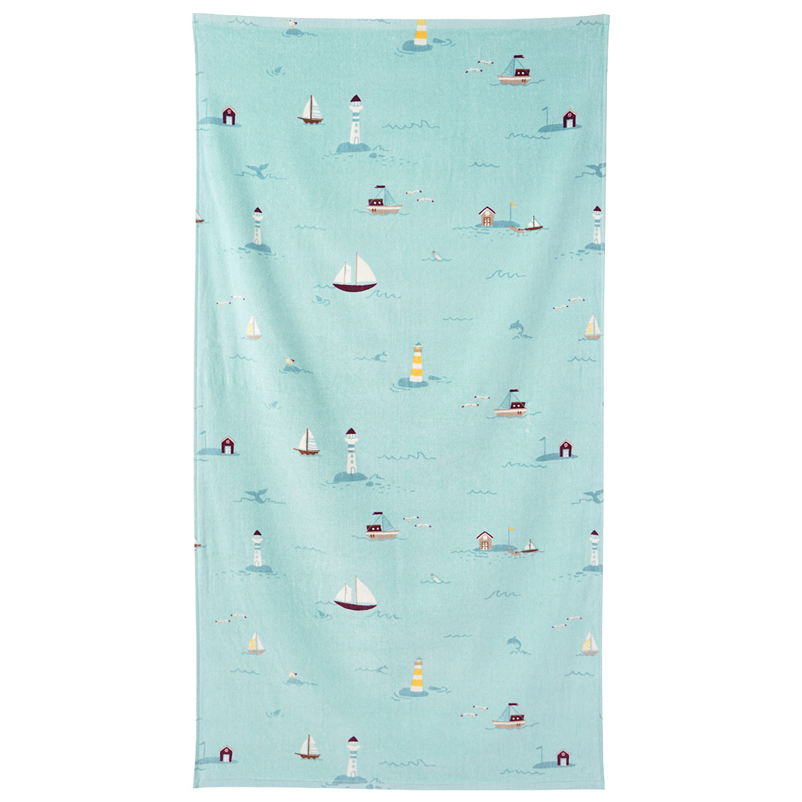 Badetuch mit Segelschiffen