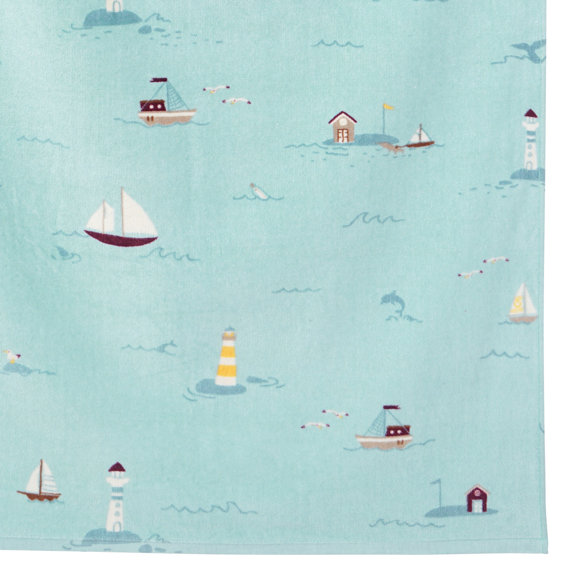 Badetuch mit Segelschiffen