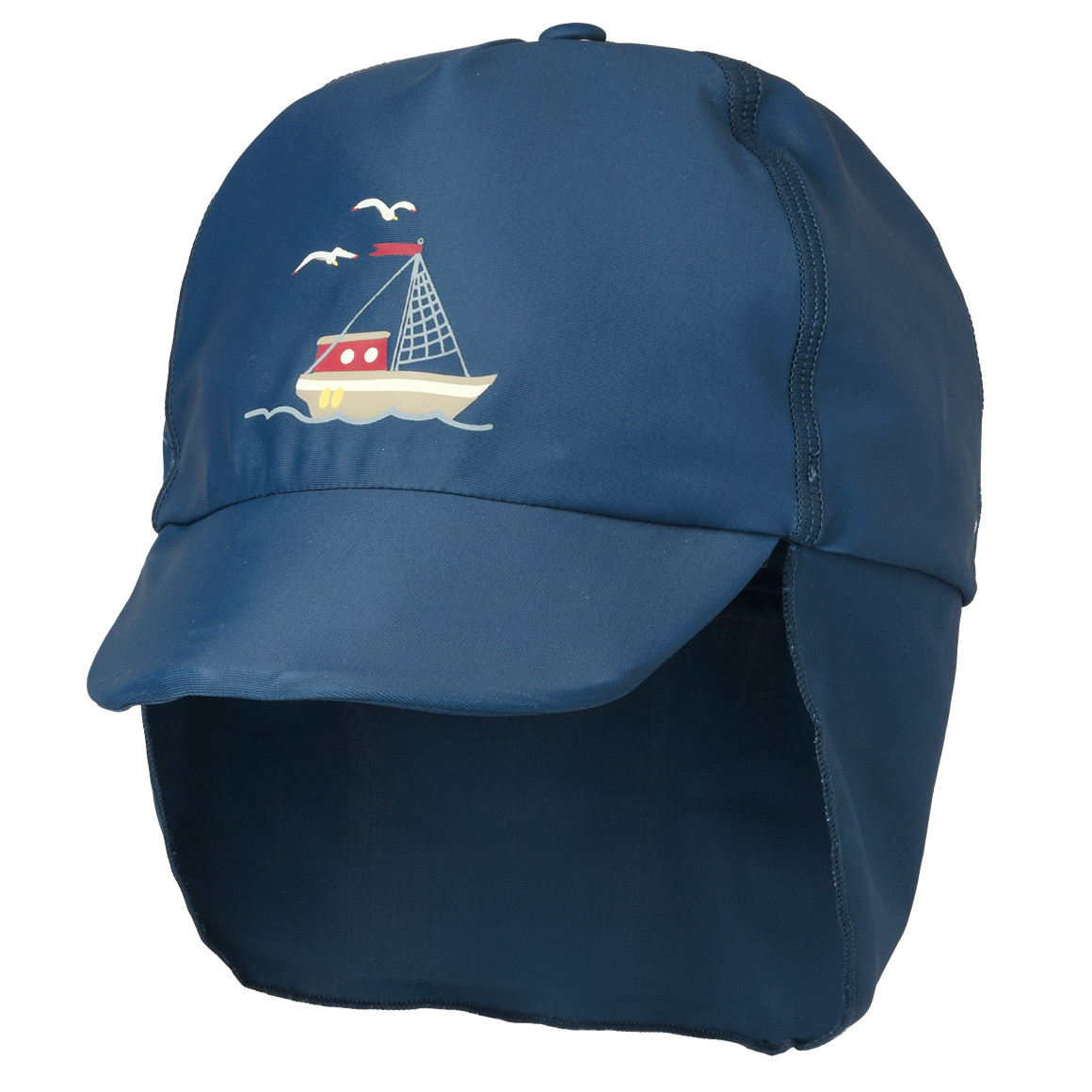Jungen UV-Badekappe mit Segelboot UPF60