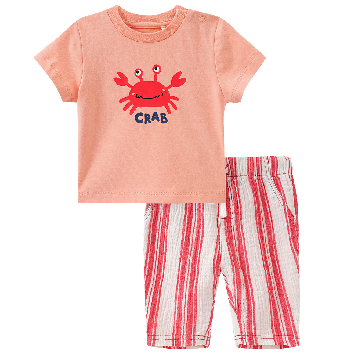 Newborn Set aus T-Shirt und Musselin-Hose 