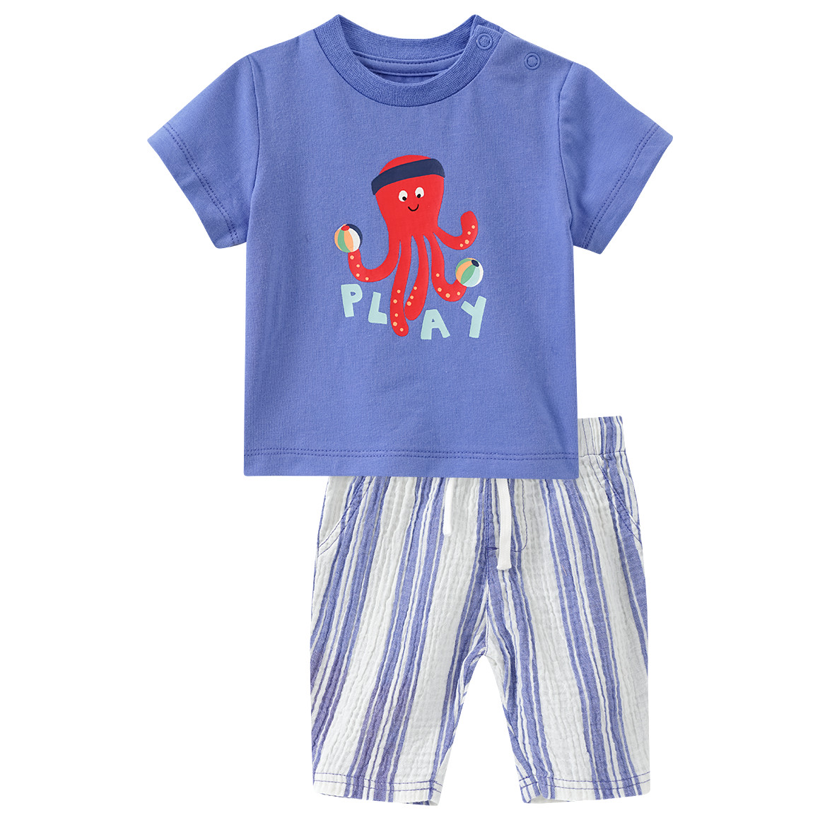 Newborn Set aus T-Shirt und Musselin-Hose 
