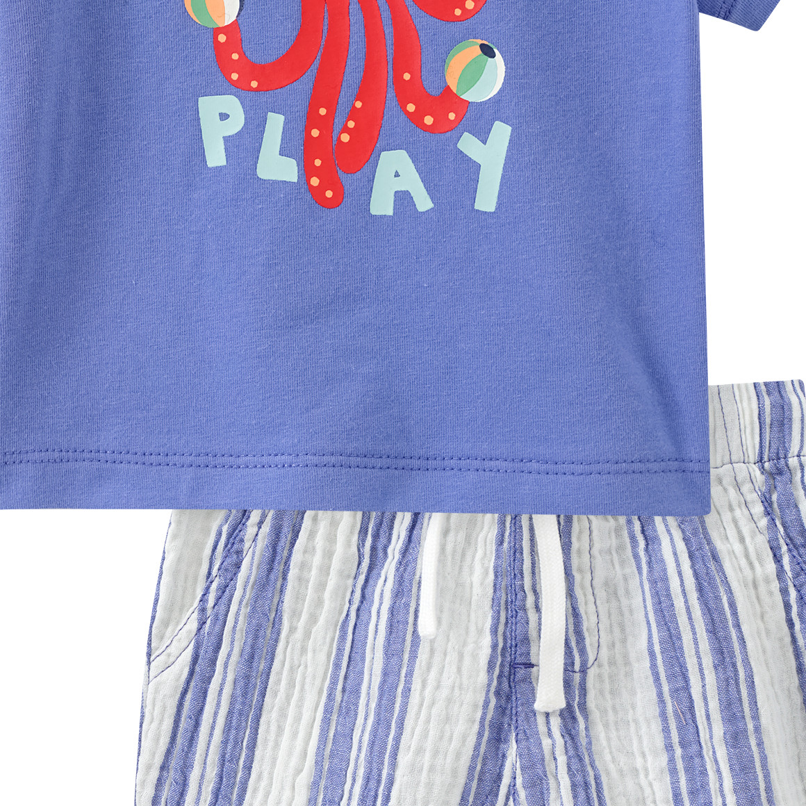 Newborn Set aus T-Shirt und Musselin-Hose 