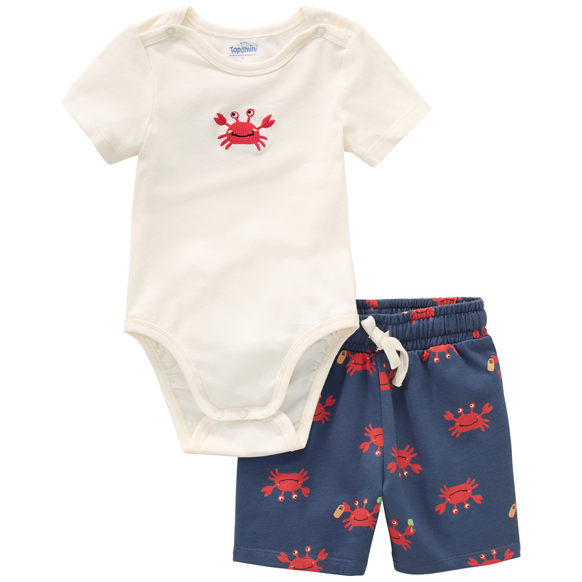 Newborn set van body en korte broek