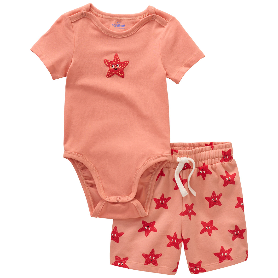 Newborn set van body en korte broek