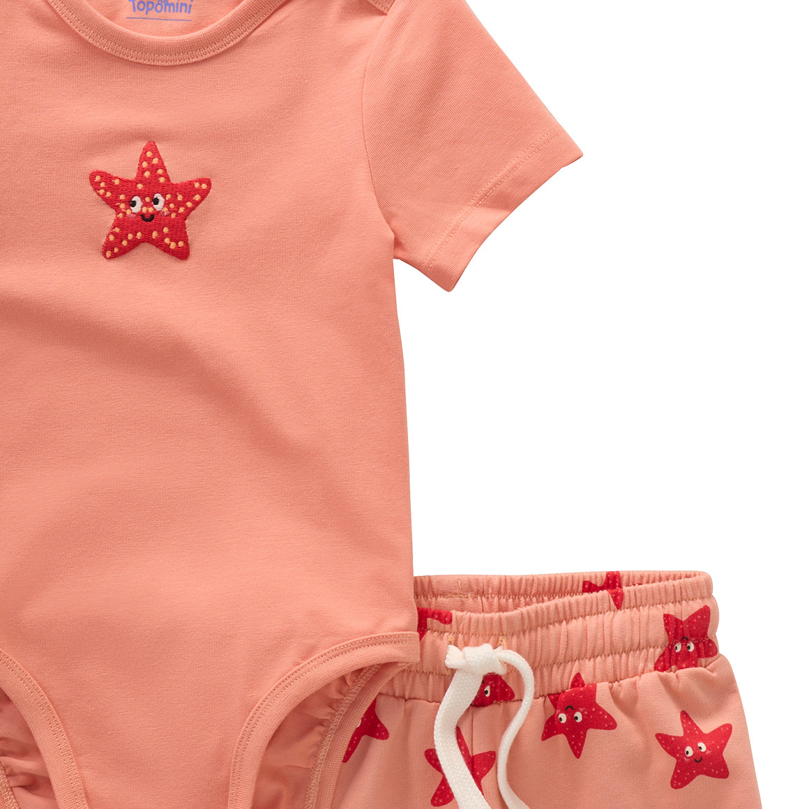 Newborn set van body en korte broek