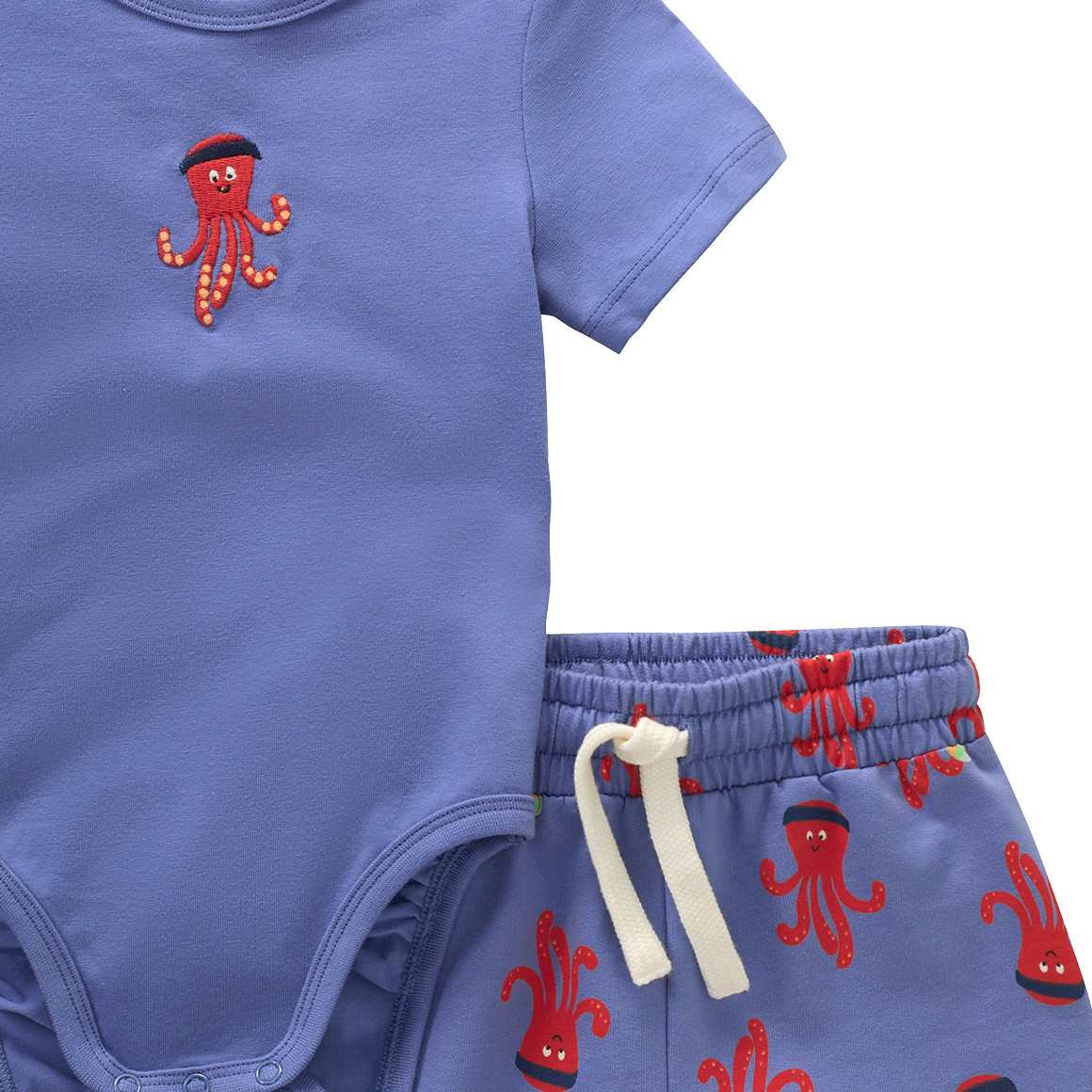 Newborn set van body en korte broek