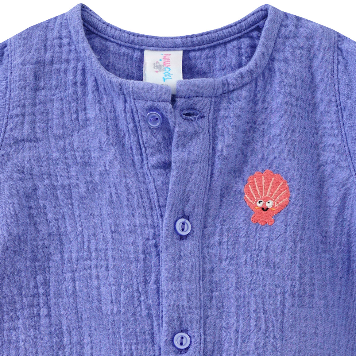 Newborn Musselin-Overall mit Stickerei