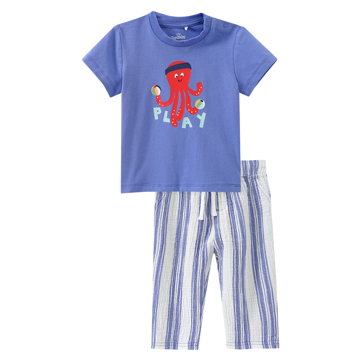 Baby Set aus T-Shirt und Musselin-Hose