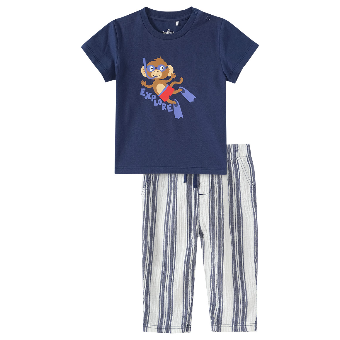Baby Set aus T-Shirt und Musselin-Hose