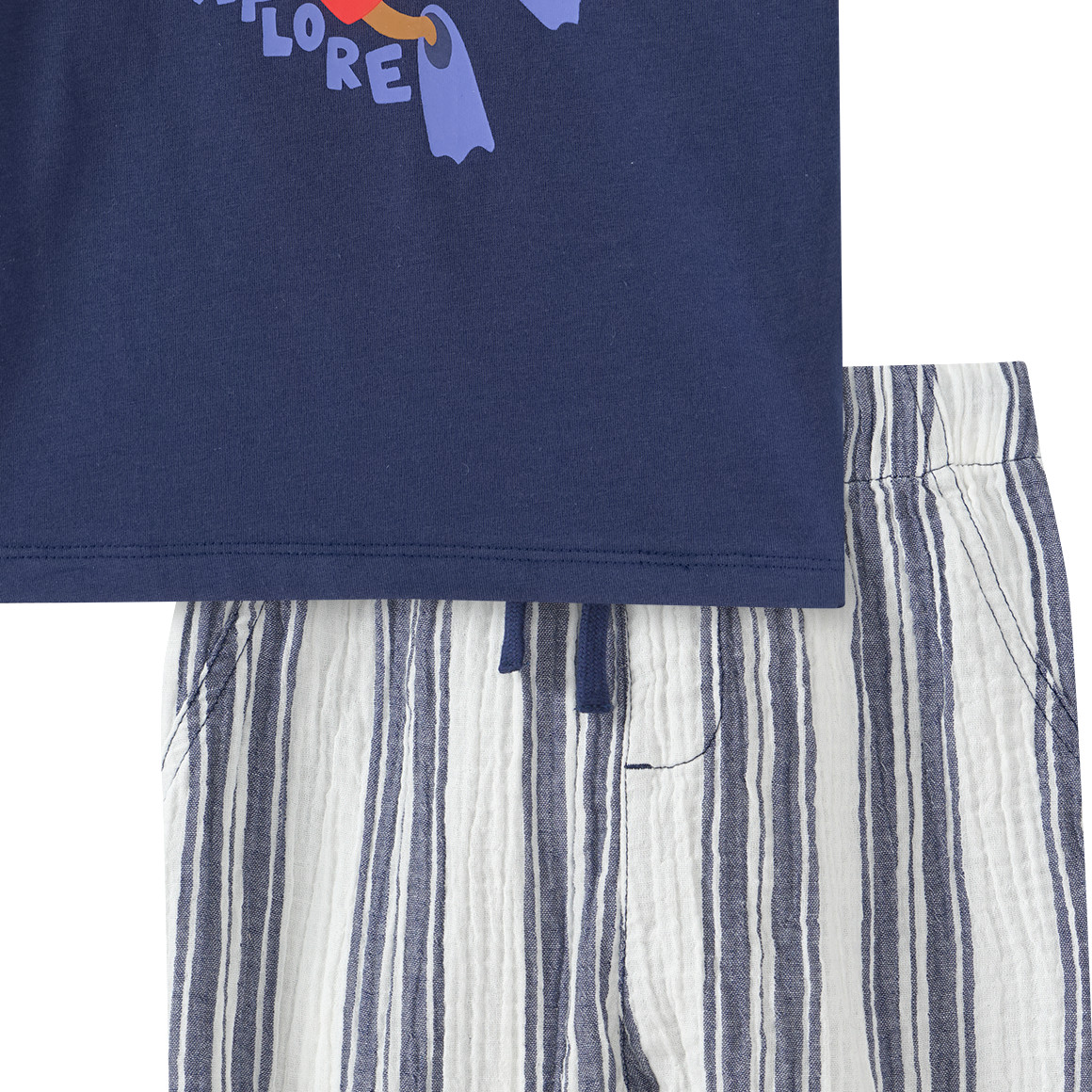 Baby Set aus T-Shirt und Musselin-Hose