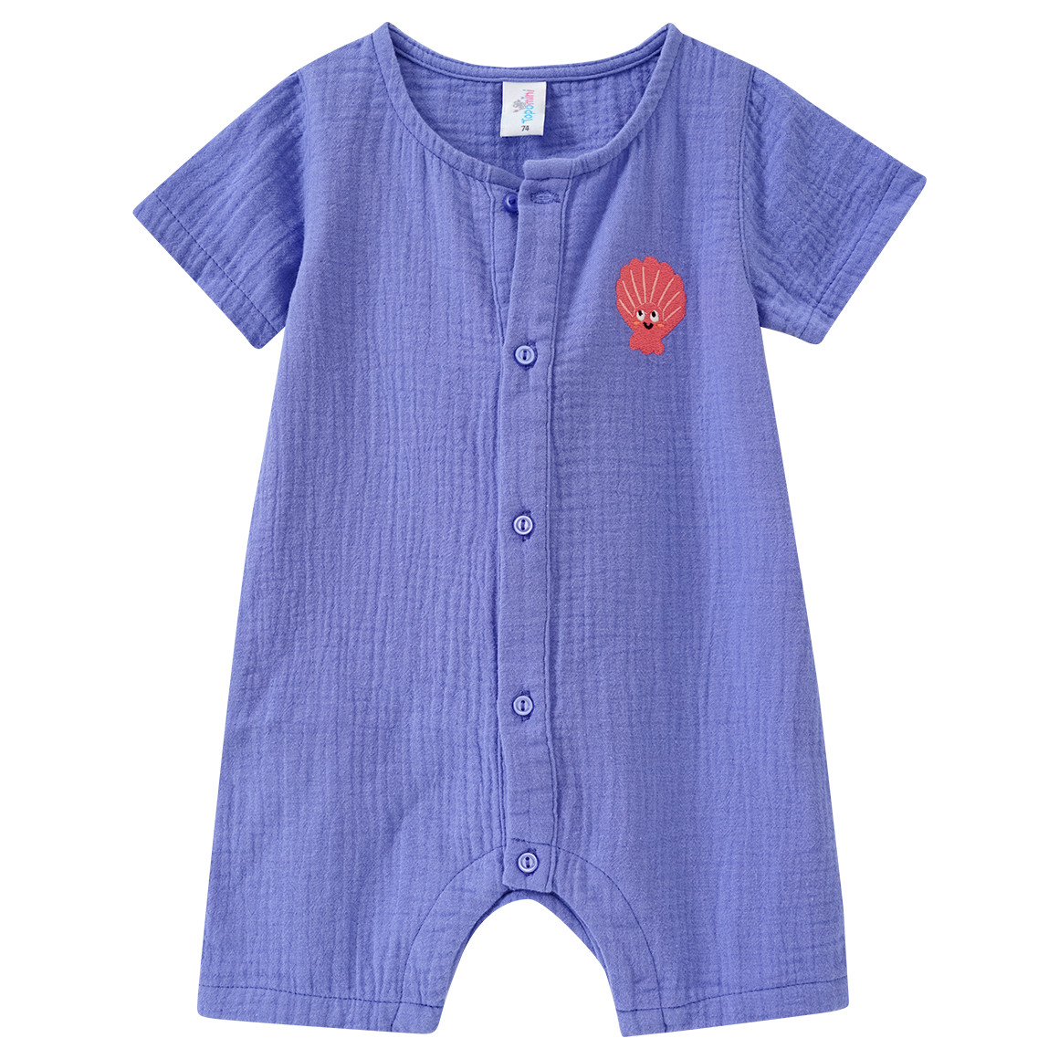 Baby mousseline jumpsuit met borduursel
