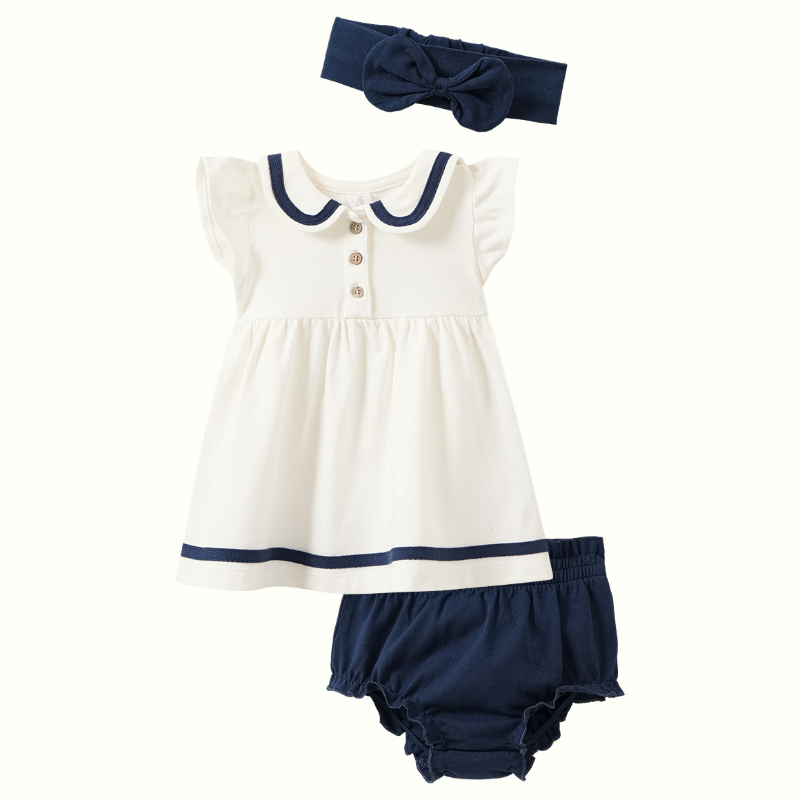 Newborn Kleid mit Shorts und Haarband