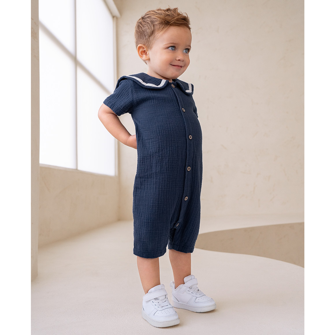 Baby Musselin-Overall aus Baumwolle