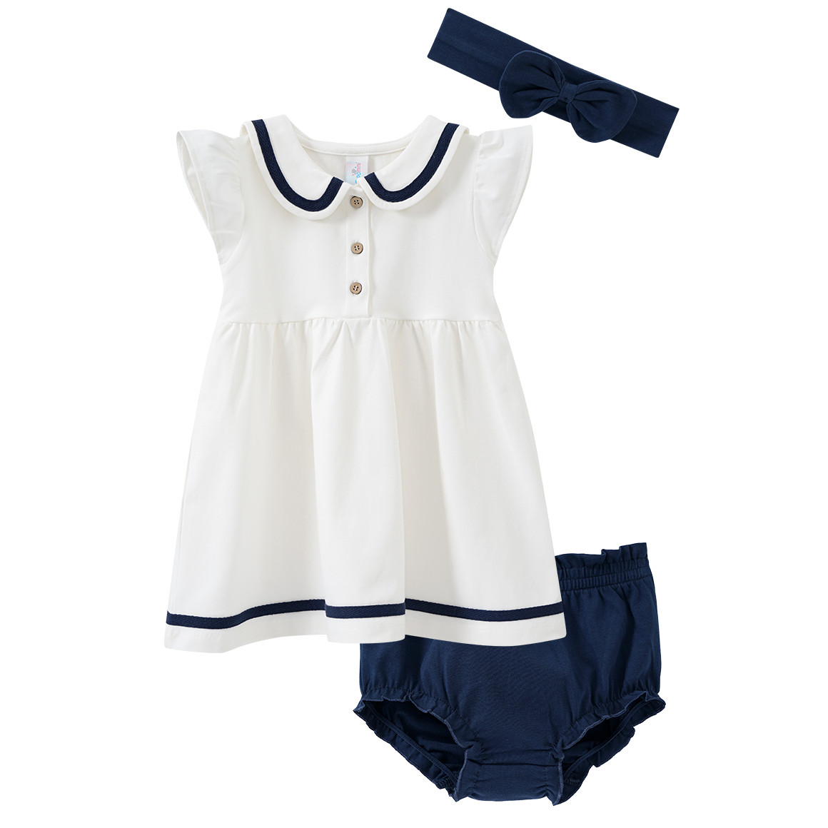 Baby Kleid mit Shorts und Haarband