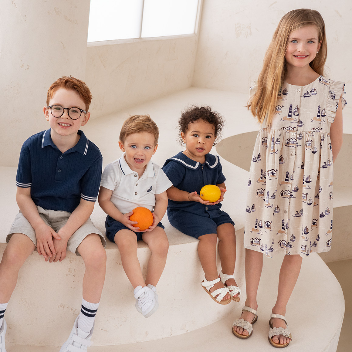 Mädchen Kleid mit Viskose und Leinen