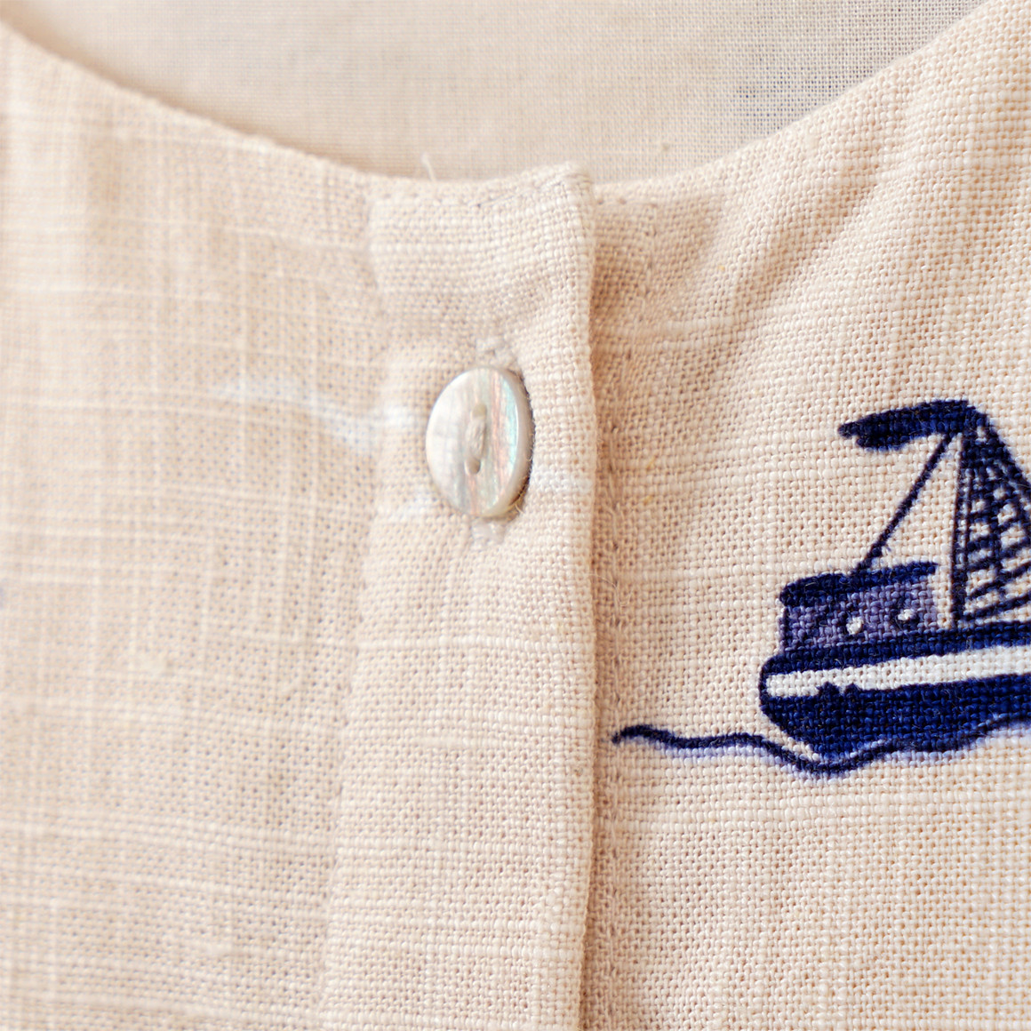 Mädchen Kleid mit Viskose und Leinen