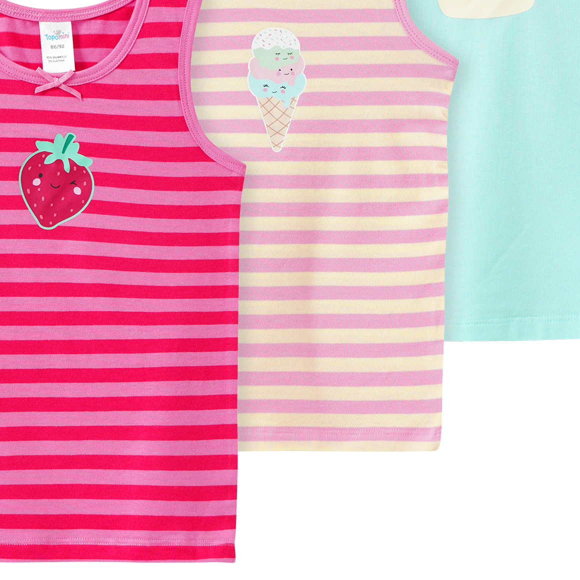 3 Baby Unterhemden mit Print