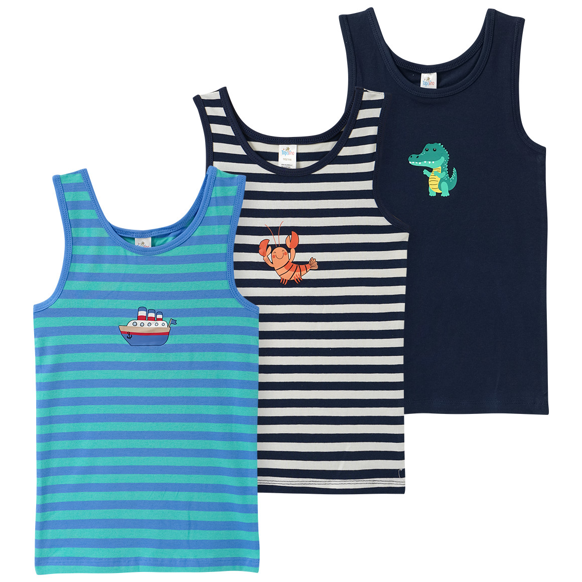3 Jungen Unterhemden