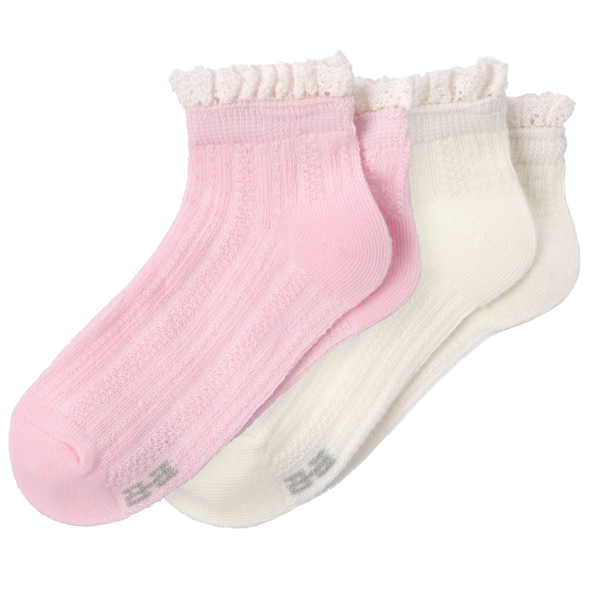 2 Paar Mädchen Sneaker-Socken mit Spitze | Ernsting's family 2 Paar Mädchen Sneaker-Socken mit Spitze | Ernsting's family