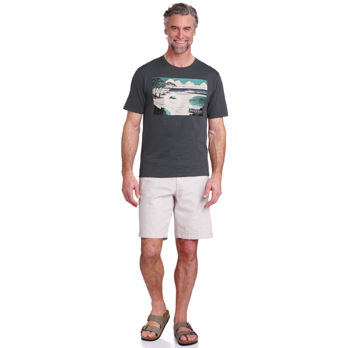 Heren-T-shirt met grote print