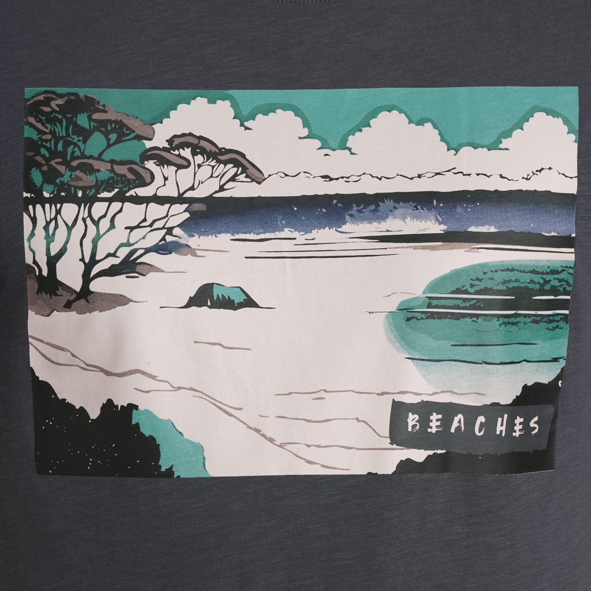 Heren-T-shirt met grote print